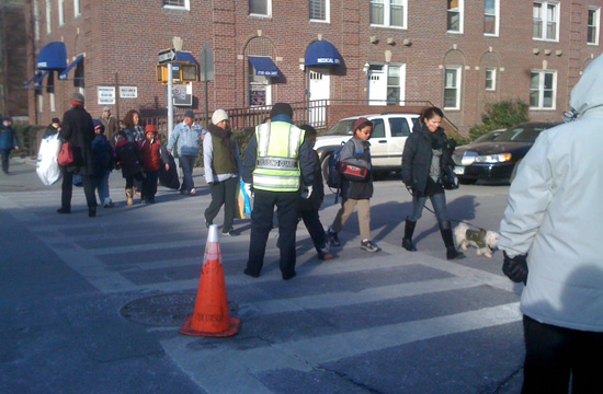 Kids and parents should be able to walk to school without speeding drivers jeopardizing their lives. Photo: Clarence Eckerson