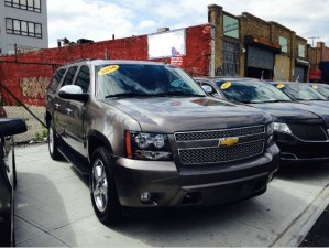 Mayor de Blasio was driven to his gym in a Chevy Suburban like this one.