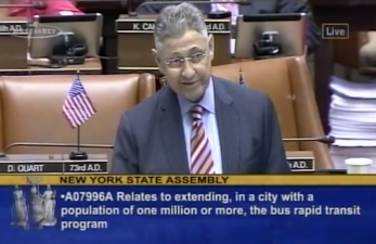 Here was Shelly Silver letting us know what he really thinks about bus lane enforcement. Image: NYS Assembly