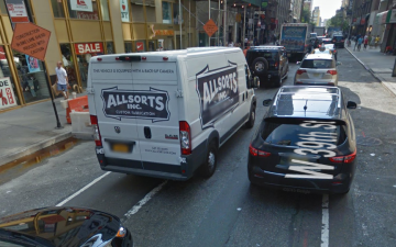 Painted bike lanes don't get the job done on crosstown streets. Image: Google Maps