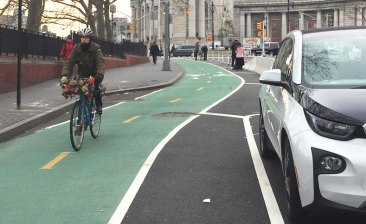 Chrystie Street is already one of the most-biked routes in the city. It now features a much safer design that will get even more people biking. Photo: David Meyer