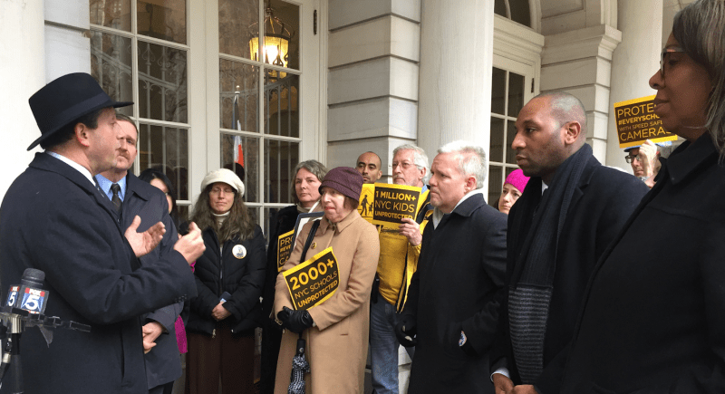 Before today's hearing, council members thanked Families for Safe Streets. Photo: David Meyer