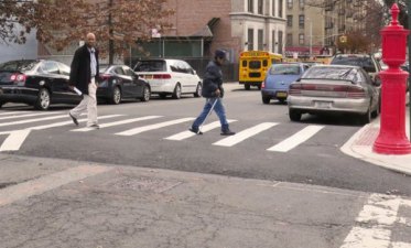 This raised crosswalk at Tinton Avenue and East 150th Street in the Bronx is one of five the city plans to install as part of a federally-funded pilot.