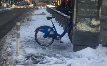 This bike-share station in Lower Manhattan is now online. Photo: David Meyer