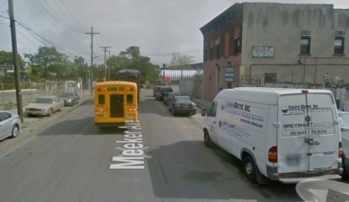 Meeker Avenue in Greenpoint, where a motorist killed a senior this morning. Image: Google Maps