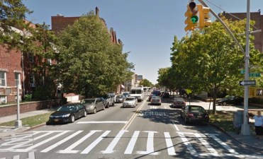 Avenue J and E. 10th Street in Midwood, where Joseph Zayats fatally struck Krystyna Iwanowicz with an SUV and fled the scene. Image: Google Maps