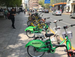 Shared bikes in Shanghai. Photo: Mark Gorton