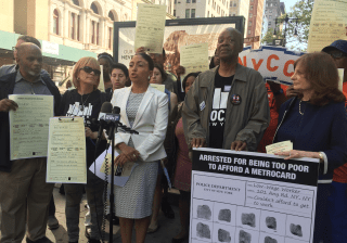 Attorney Jodi Morales of the Bronx Defenders said that every day she sees people "being criminalized because they didn't have the fare to get on the train." Photo: David Meyer