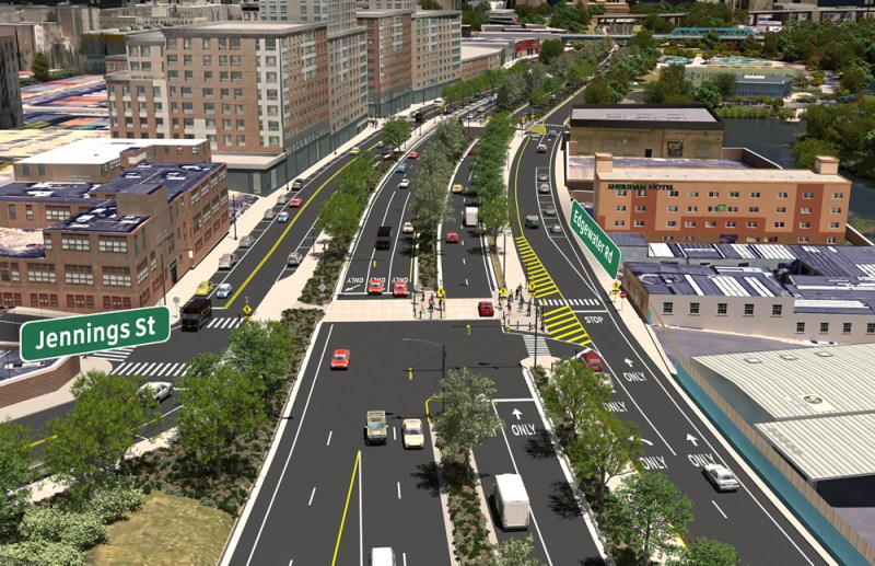 Meet the new Sheridan "Boulevard." As envisioned by New York State DOT, it's not much different than today's Sheridan Expressway. Image: State DOT