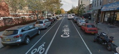 Central Avenue, just east of Linden Street, in Bushwick, where a motorist struck and killed Ronald Burke early Friday morning. Photo: Google Maps