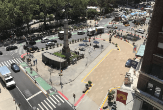 "Shared space" in effect on Broadway by Madison Square. Photo: Hilda Cohen