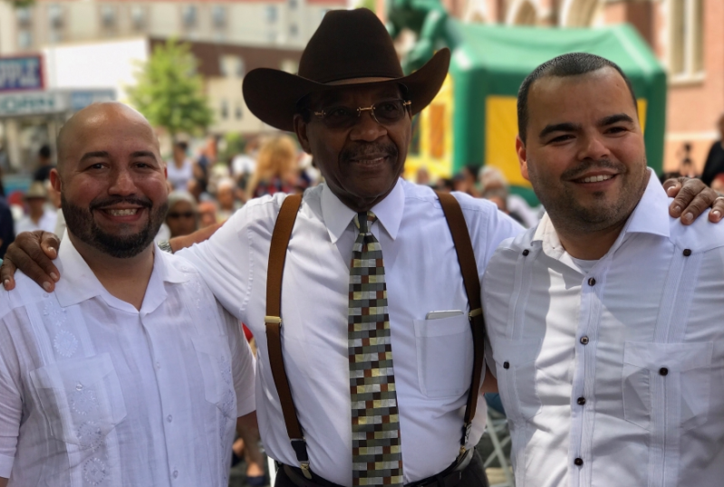 Council Member Rafael Salamanca, State Senator Ruben Diaz, Sr., and Assembly Marcos Crespo (left to right), along with Senator Jeff Klein, want DOT to keep bus riders stuck in traffic. Photo: NYS Assembly/Office of Assembly Member Marcos Crespo