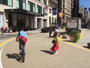"Shared space" in action on Broadway. Photo: David Meyer