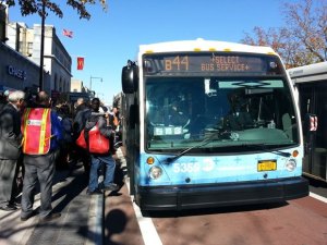 A switch to citywide proof-of-payment on NYC buses should also entail a rethinking of fare enforcement. Photo: Stephen Miller