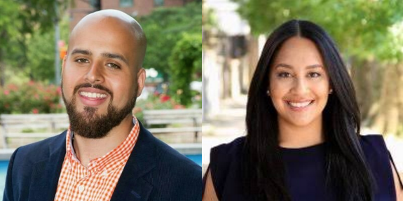 City Council District 18 candidates Michael Beltzer and Amanda Farias.