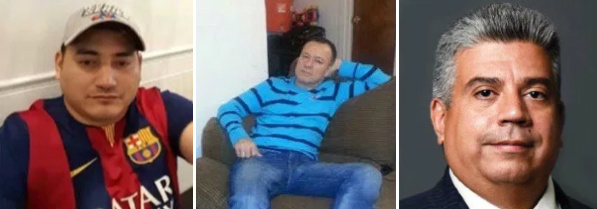 Delmer Maldonado (l), Israel Turcios, and Eric Gonzalez