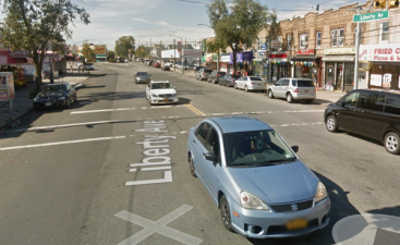Liberty Avenue intersection where a motorist killed Toolia Rambarose. Image: Google Maps