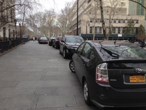 Eric Adams and his staff always illegally park their cars on the sidewalk at Brooklyn Borough Hall.