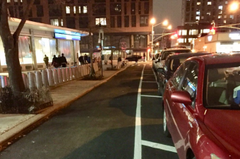 The Clinton Street bike lane is back at last. Photo: Jon Orcutt