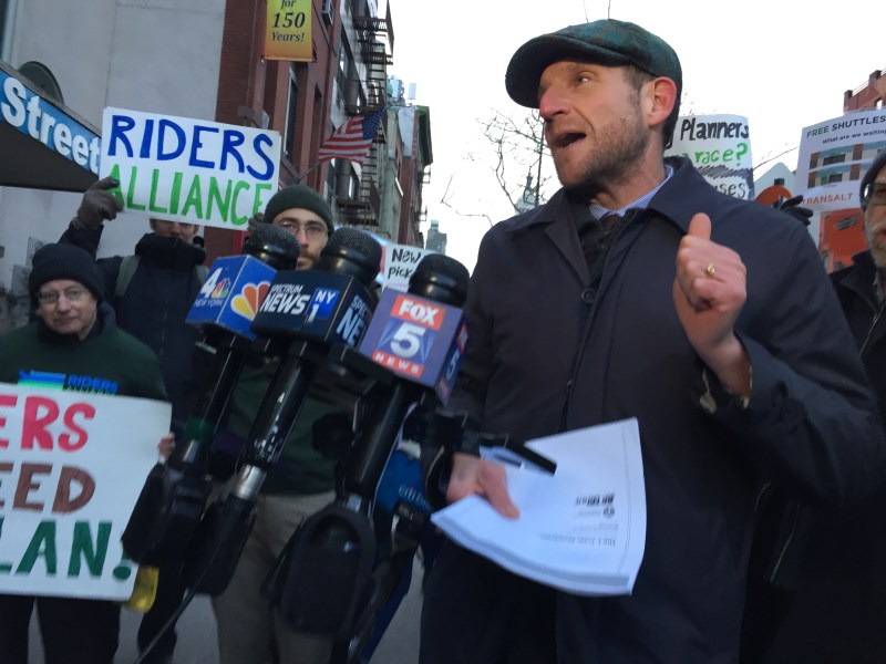Transportation Alternatives Executive Director Paul Steely White in a classic file photo. Photo: David Meyer