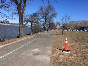 Survey respondents said they'd like an alternative on Riverside Drive to the Hudson River Greenway bike path for cyclists and pedestrians (pictured). Photo: Ken Coughlin