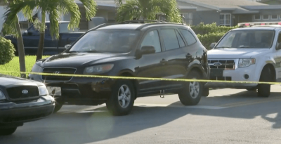 The driver of this SUV struck and killed Neallie Junior Saxon III without even slowing down. Photo: WPLG