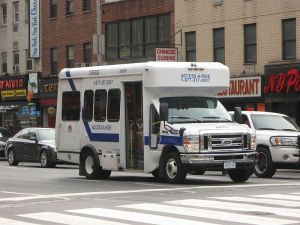 An Access-A-Ride paratransit van. Activists have been fighting the MTA after it killed off two programs that offered better options. It also wants to raise fares. File Photo