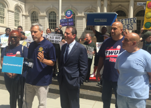 Bus riders and operators agree: congestion is killing MTA bus service. Photo: David Meyer