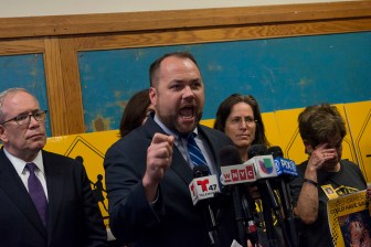 With Governor Cuomo and Mayor de Blasio, City Council Speaker Corey Johnson has engineered a plan to turn the city's speed cameras back on before school starts next week. Photo: Jeff Reed for NYC Council