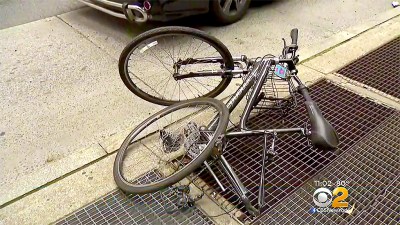 Madison Lyden's bike after she was killed on Central Park West on Aug. 10, 2018.