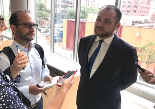 Council Speaker Corey Johnson said he is looking into doing congestion pricing without the state's help. Photo: Gersh Kuntzman