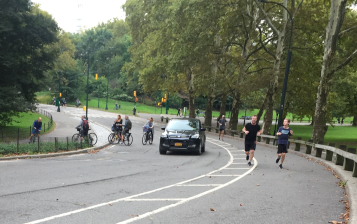 Even though cars are (on paper) banned in Central Park, the roadways are still designed for them. Photo: Eve Kessler