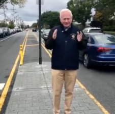 Out with the old, in with the new: State Senator Marty Golden objected to a street safety improvement on Gerritsen Avenue. Photo: Twitter