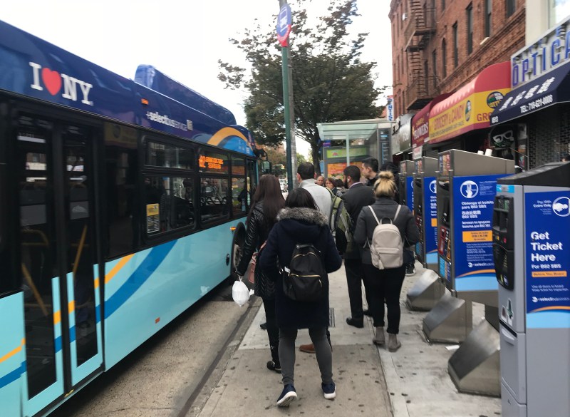 The start of the line.