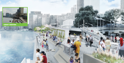 The city's proposal for an esplanade alongside the United Nations complex. Image: NYC EDC