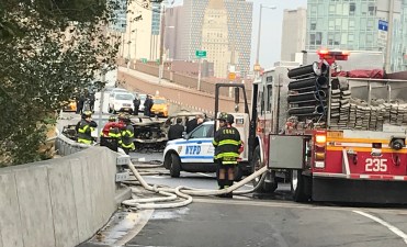 Aftermath of the crash. Photo: Gersh Kuntzman