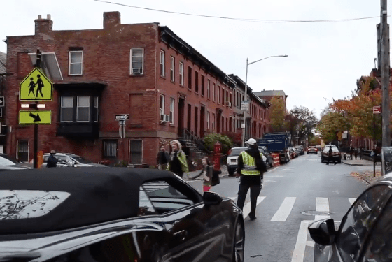 Here's the system in action at Hoyt and President streets in Brooklyn. Photo: DOT