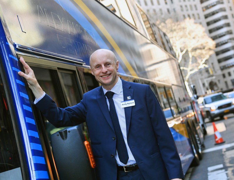Andy Byford and a friend — in happier times. Photo: Marc A. Hermann / MTA New York City Transit