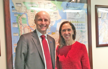 Paulin with MTA New York City Transit President Andy Byford. Photo: Paulin's office