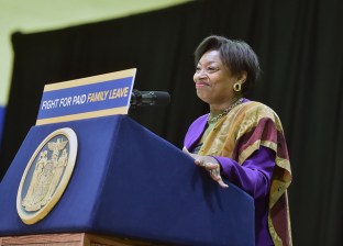 Senate Majority Leader Andrea Stewart-Cousins is leading a quiet revolt of suburban drivers against city transit users. Photo: Kevin P. Coughlin/Office of Governor Andrew M. Cuomo