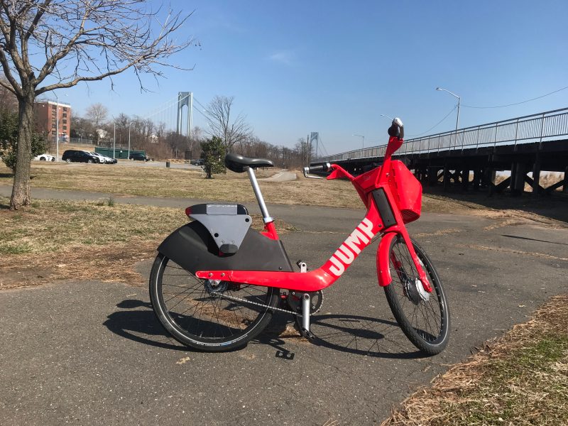 A Jump bike on Staten Island ... back in the day. File photo: Gersh Kuntzman