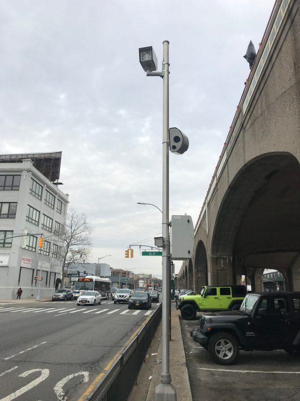 A speed camera on Queens Boulevard. File photo: Gersh Kuntzman
