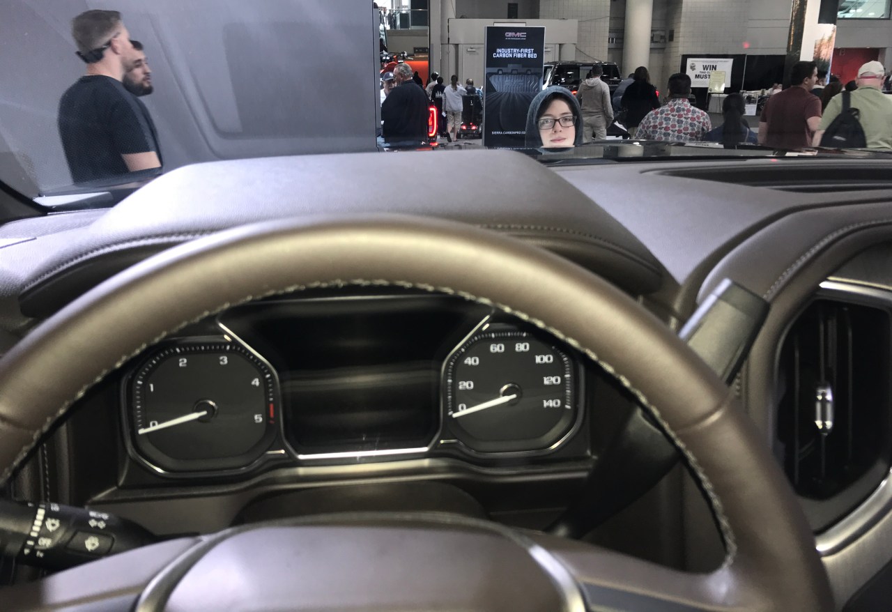 Here's how little of a kid you can see from the seat of a GMC Yukon. File photo: Gersh Kuntzman