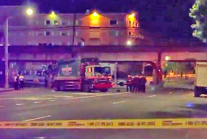 Boro Wide Recycling, whose employee killed a motorcycle rider after driving the wrong way, has racked up 34 camera violations. Photo: WABC7