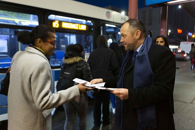 Corey Johnson — loves the busway. Photo: Emil Cohen