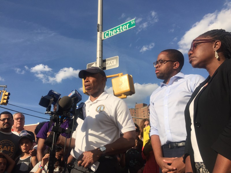 Brooklyn Borough President Eric Adams and Brooklyn State Senator Zellnor Myrie called for Mayor de Blasio to do just that minutes before he did after the 15th cyclist fatality so far this year.