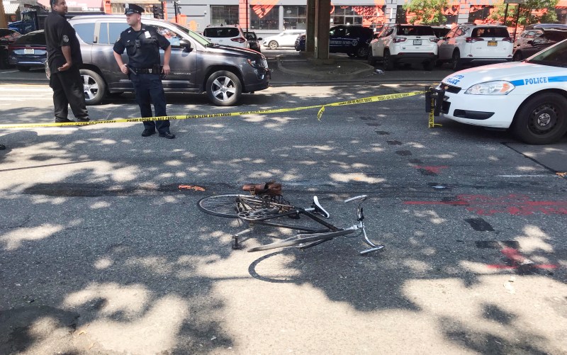 The scene of a fatal bike crash. File photo: Dave Colon
