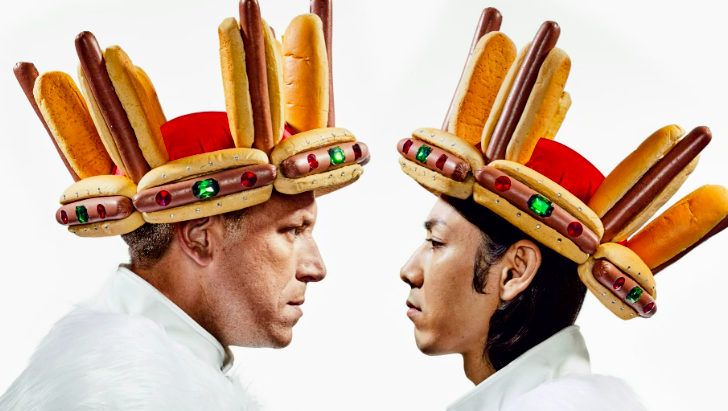 The champ: Joey Chestnut hasn't competed against Takeru Kobayashi in a decade, but the Japanese legend's shadow still looms large over all stomach-centric sports. Photo: ESPN