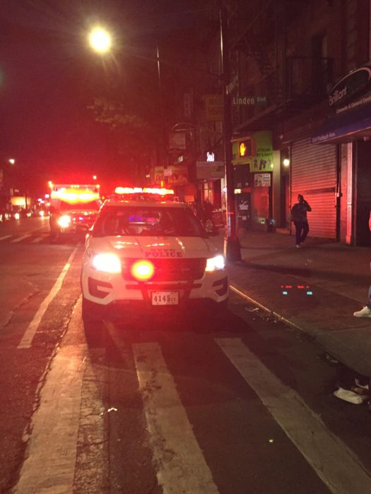 The car driven by the officers who responded to Claudia Galicia's request for help. Photo courtesy of Claidia Galicia