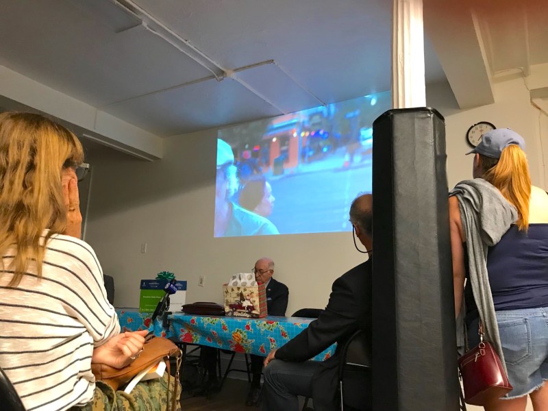 Yes, a NIMBY group really did air an agitprop anti-bike-lane movie in Park Slope. Photo: Doug Gordon